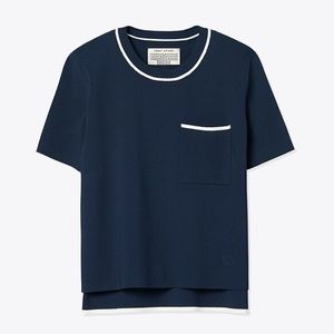 Tory Burch Sport - Short-Sleeve Tech Knit Sweater
